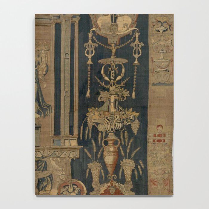 Antique 16th Century Goddess Ceres Grotesque Flemish Tapestry Notebook Gallery Image 4