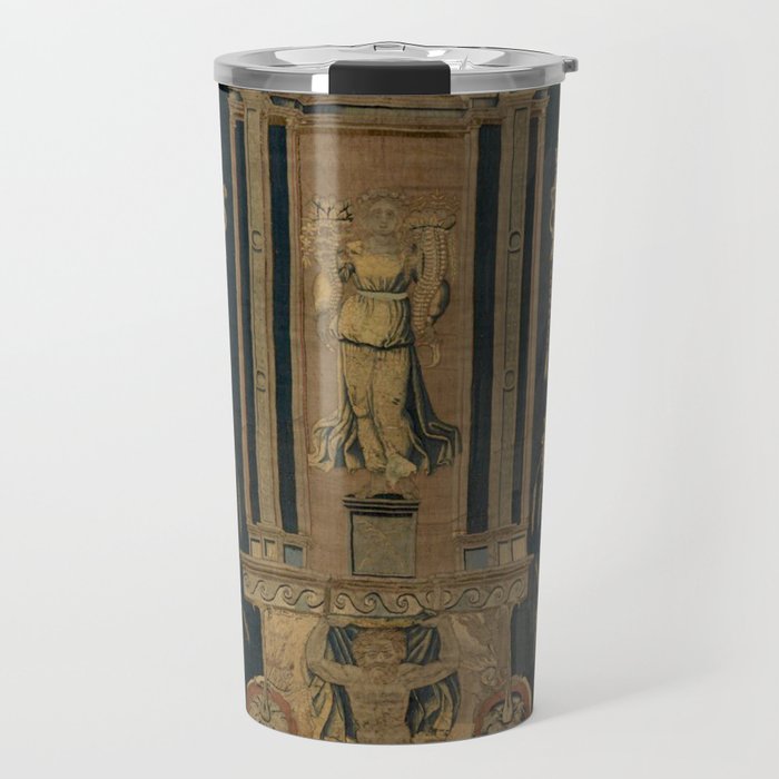 Antique 16th Century Goddess Ceres Grotesque Flemish Tapestry Travel Mug Gallery Image 1