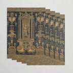 Antique 16th Century Goddess Ceres Grotesque Flemish Tapestry Wrapping Paper Gallery Image 3