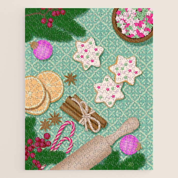 Whimsical Festive Holiday Baking Jigsaw Puzzle Gallery Image 1