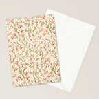 Vintage Floral Pattern Stationery Card Gallery Image 2