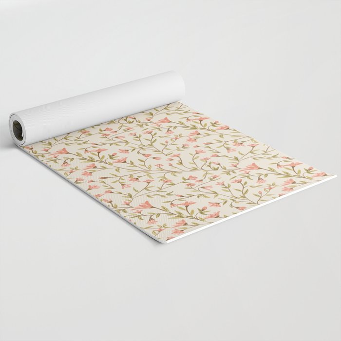 Vintage Floral Pattern Yoga Mat Gallery Image 2