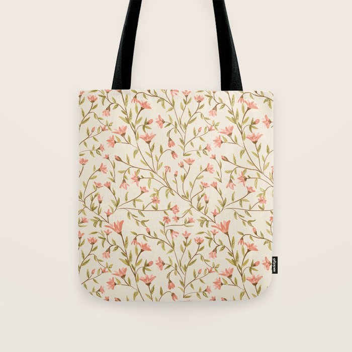 Vintage Floral Pattern Tote Bag Gallery Image 1