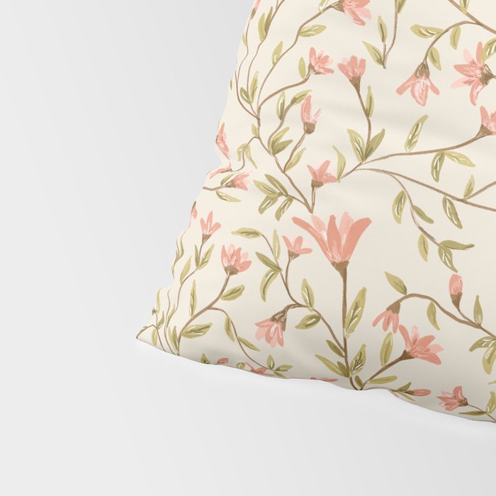 Vintage Floral Pattern Pillow Sham Gallery Image 4