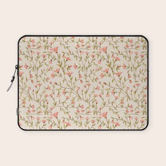 Vintage Floral Pattern Laptop Sleeve Gallery Image 1