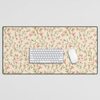 Vintage Floral Pattern Desk Mat Gallery Image 1