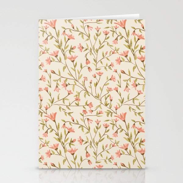 Vintage Floral Pattern Stationery Card Gallery Image 2