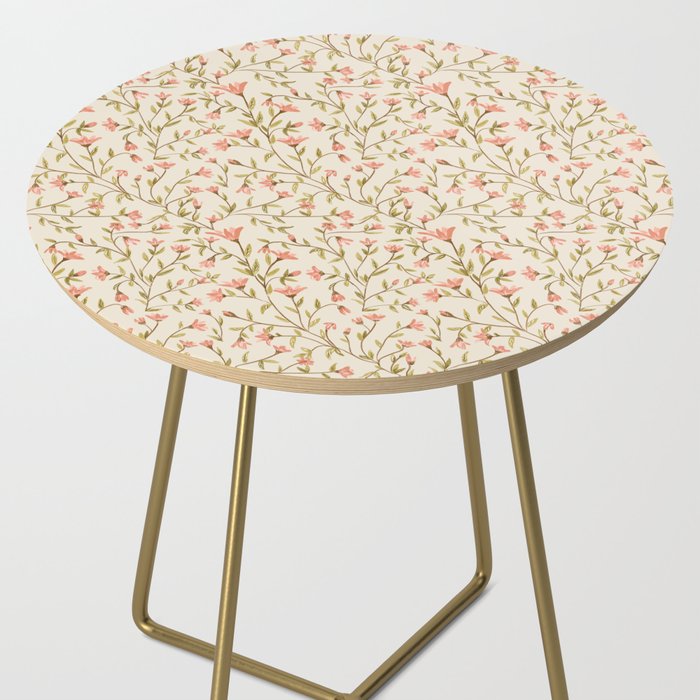 Vintage Floral Pattern Side Table Gallery Image 2