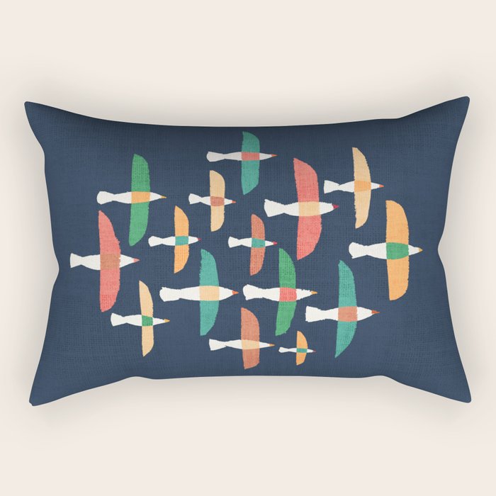 Vintage seagull Rectangular Pillow Gallery Image 2