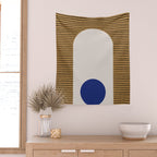 Blue Circle #1 Wall Tapestry Gallery Image 2