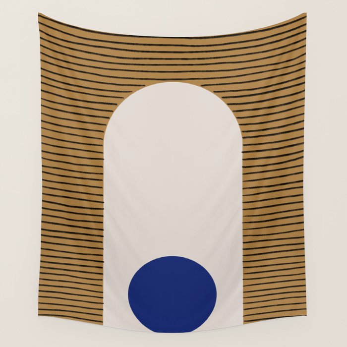 Blue Circle #1 Wall Tapestry Gallery Image 4