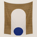 Blue Circle #1 Wall Tapestry Gallery Image 4