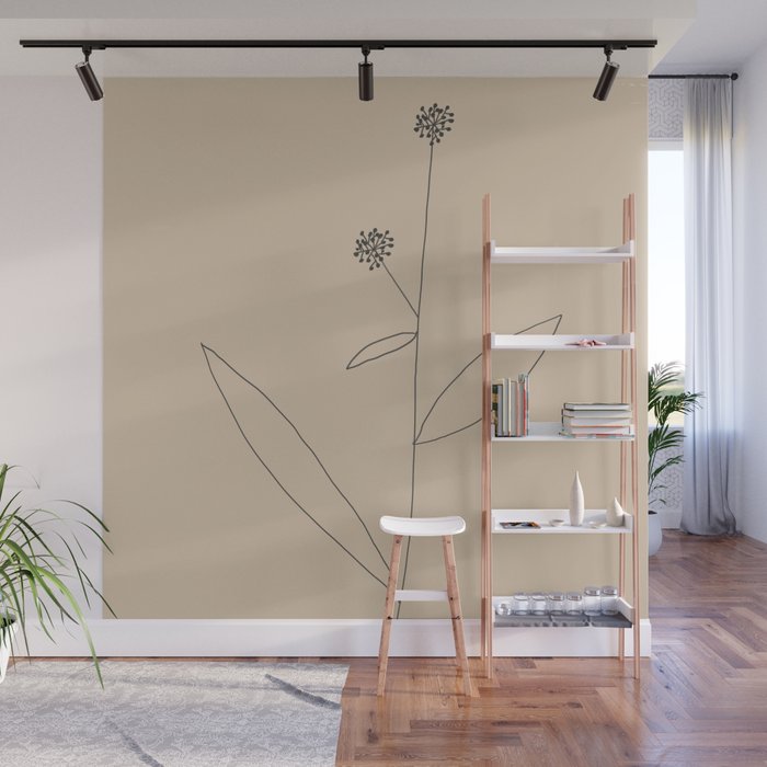 Minimal Abstract Art Plant 38 Wall Mural Gallery Image 1