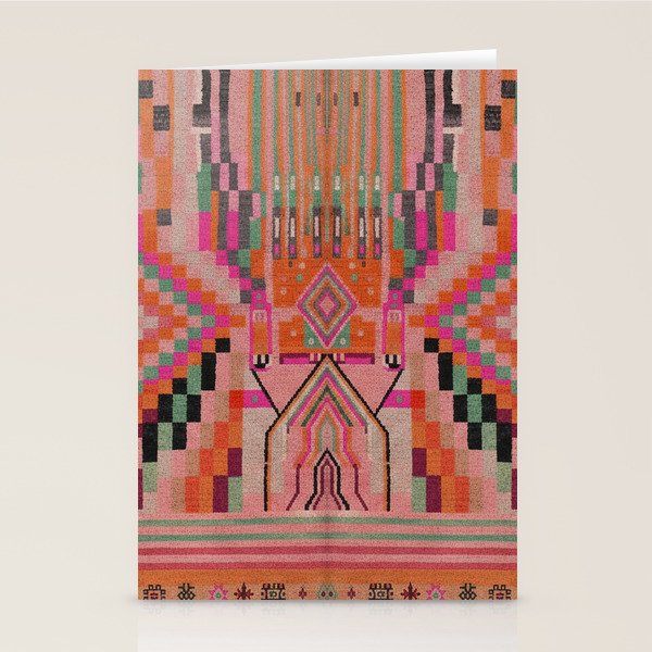 Geometric Tribal Guardian Abstract Textile Art Stationery Card Gallery Image 2