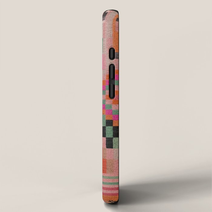 Geometric Tribal Guardian Abstract Textile Art iPhone Case Gallery Image 2