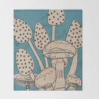 Abstract Mushrooms 3 Throw Blanket Gallery Image 2