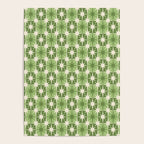 Mid Century Modern Atomic Stars Retro Checkered Starburst Pattern Sage Olive Green Poster Gallery Image 4