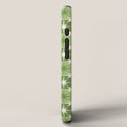 Mid Century Modern Atomic Stars Retro Checkered Starburst Pattern Sage Olive Green iPhone Case Gallery Image 2