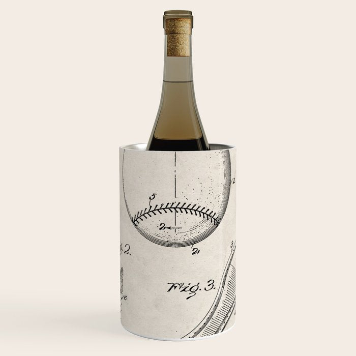 Baseball Patent - Softball Art - Antique Wine Chiller Gallery Image 1
