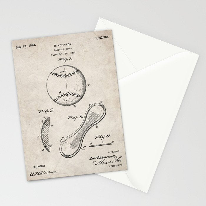 Baseball Patent - Softball Art - Antique Stationery Card Gallery Image 2