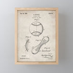 Baseball Patent - Softball Art - Antique Mini Art Print Gallery Image 1