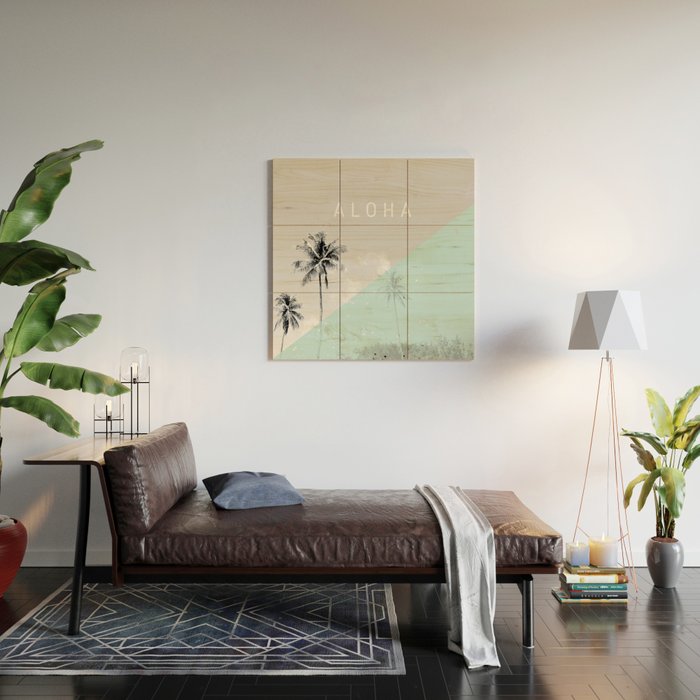 Island vibes retro - Aloha Wood Wall Art Gallery Image 2
