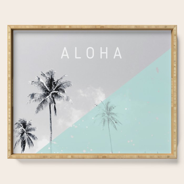 Island vibes retro - Aloha Serving Tray Gallery Image 1