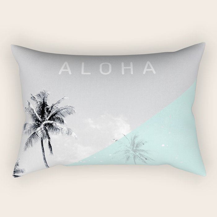 Island vibes retro - Aloha Rectangular Pillow Gallery Image 2