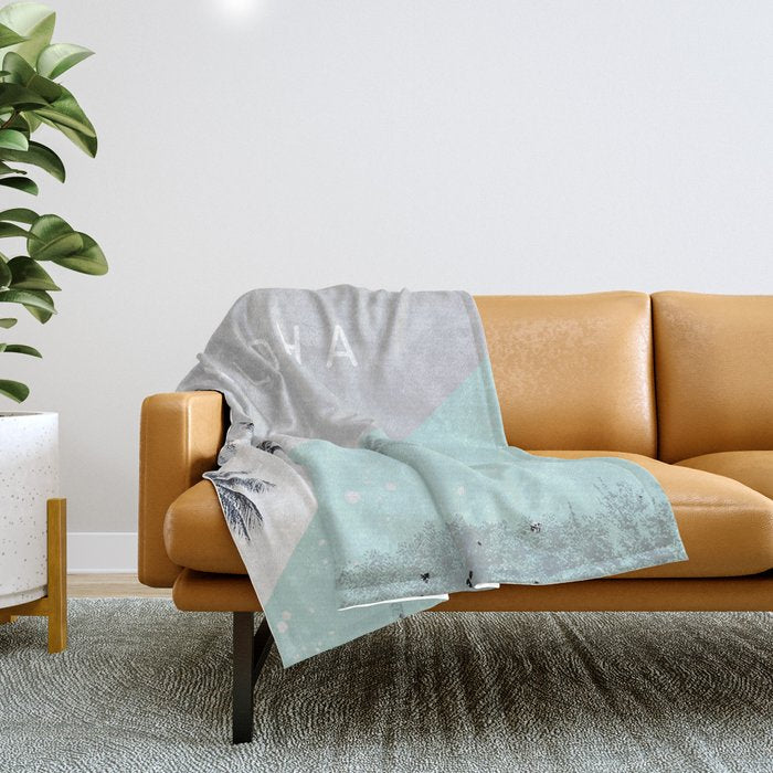 Island vibes retro - Aloha Throw Blanket Gallery Image 1