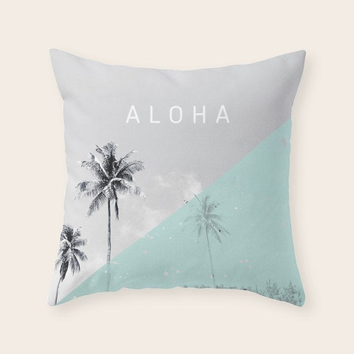 Island vibes retro - Aloha Throw Pillow Gallery Image 6