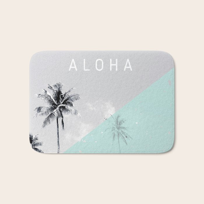 Island vibes retro - Aloha Bath Mat Gallery Image 1