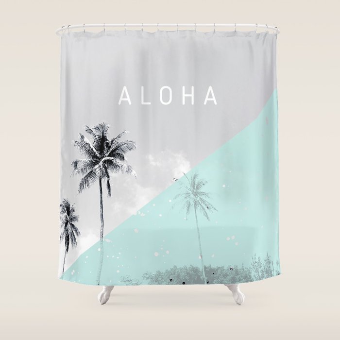 Island vibes retro - Aloha Shower Curtain Gallery Image 1