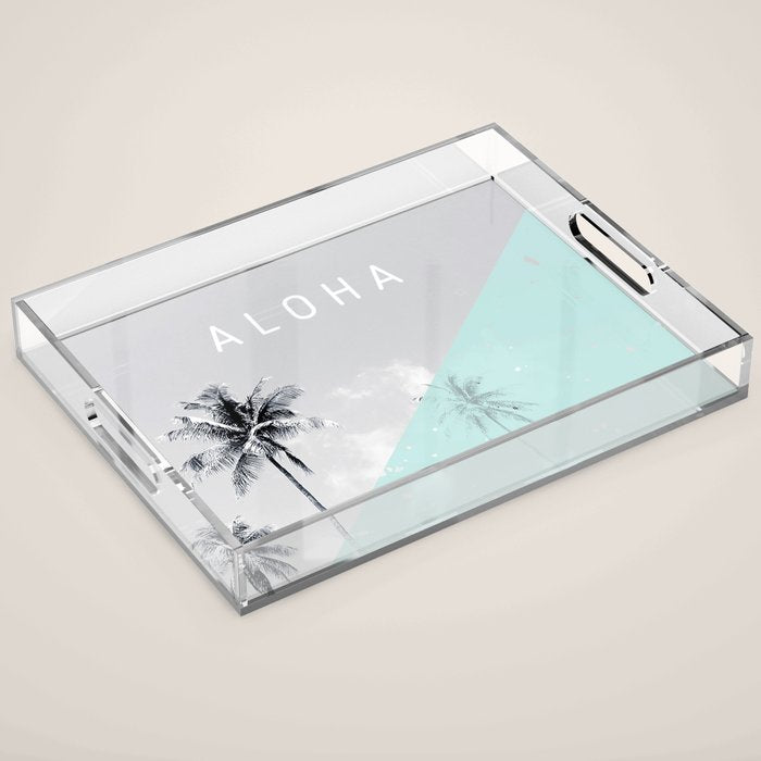 Island vibes retro - Aloha Acrylic Tray Gallery Image 1