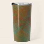 Vintage Teal and Copper Rust Travel Mug Gallery Image 3