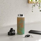 Vintage Teal and Copper Rust Water Bottle Gallery Image 4