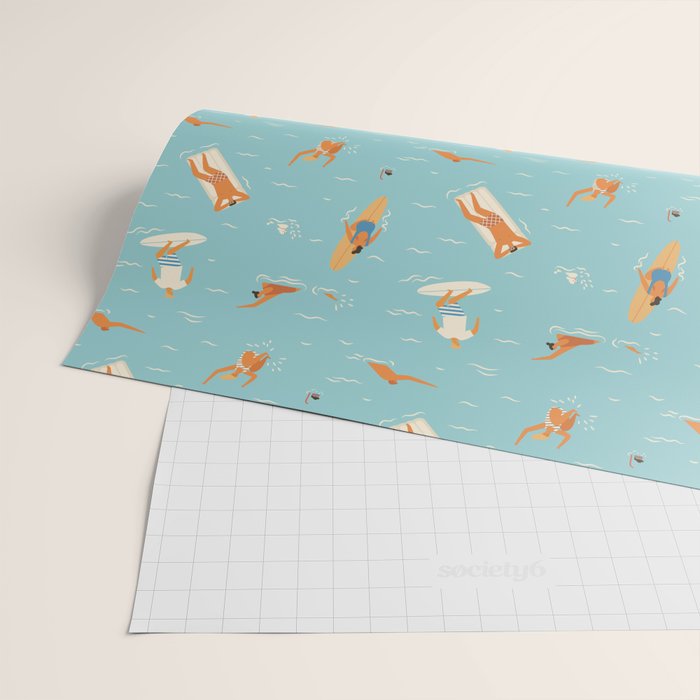 Blue Hawaii Wrapping Paper Gallery Image 2