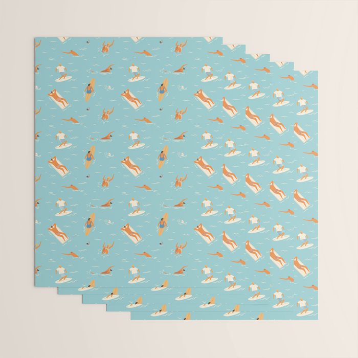 Blue Hawaii Wrapping Paper Gallery Image 3