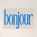 Bold Bonjour French Greeting Typography Welcome Mat Gallery Image 1