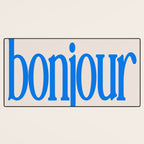 Bold Bonjour French Greeting Typography Desk Mat Gallery Image 3