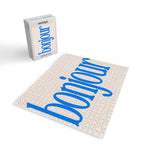 Bold Bonjour French Greeting Typography Jigsaw Puzzle Gallery Image 2