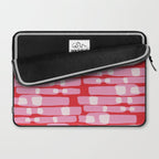Cherry red and pink Geometric  Laptop Sleeve Gallery Image 2