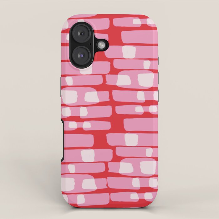 Cherry red and pink Geometric  iPhone Case Gallery Image 1