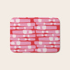 Cherry red and pink Geometric  Bath Mat Gallery Image 1