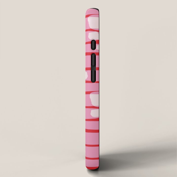 Cherry red and pink Geometric  iPhone Case Gallery Image 2