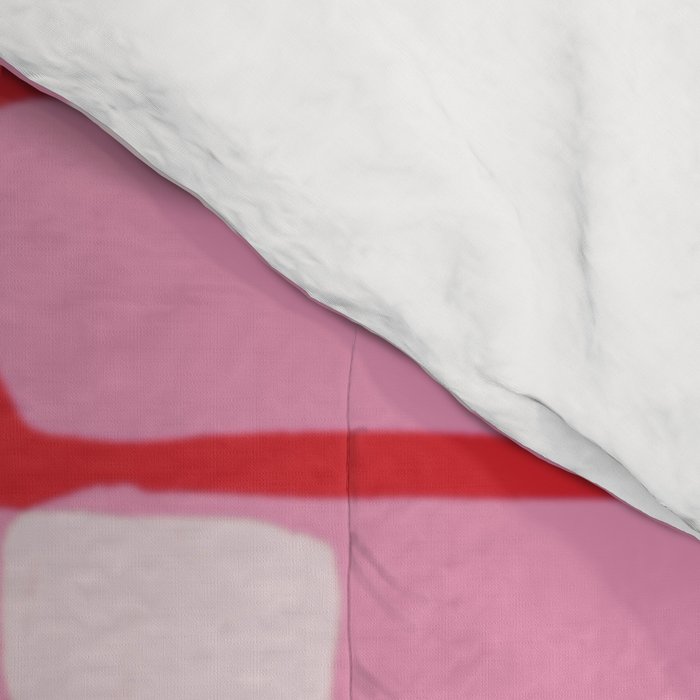 Cherry red and pink Geometric  Comforter Gallery Image 4