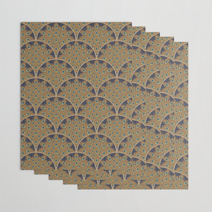 Peacock Art Deco Wrapping Paper Gallery Image 3
