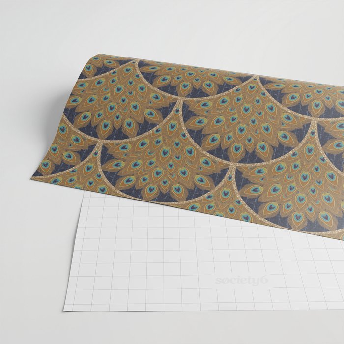 Peacock Art Deco Wrapping Paper Gallery Image 2