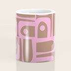 Midcentury Modern Piquet 5 Inspired by PANTONE 17 1230 Color of the Year Mocha Mousse  Coffee Mug Gallery Image 4