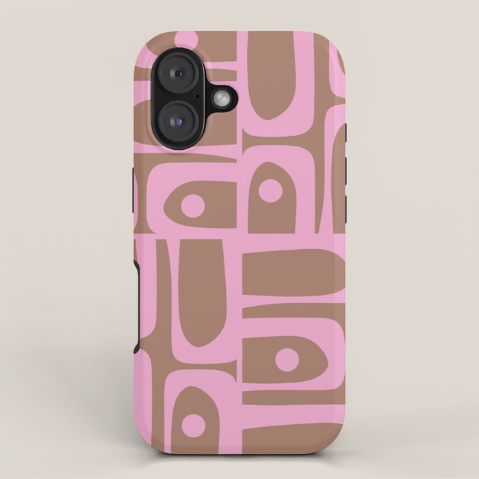 Midcentury Modern Piquet 5 Inspired by PANTONE 17 1230 Color of the Year Mocha Mousse  iPhone Case Gallery Image 1