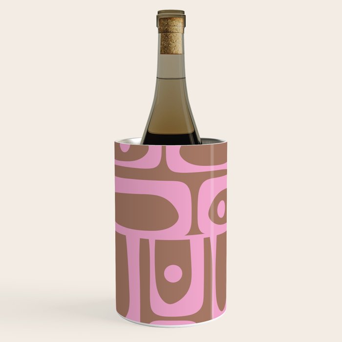Midcentury Modern Piquet 5 Inspired by PANTONE 17 1230 Color of the Year Mocha Mousse  Wine Chiller Gallery Image 2